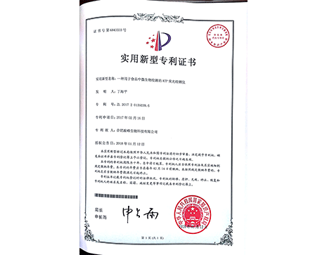 一種用于食品中微生物檢測(cè)的ATP熒光檢測(cè)儀